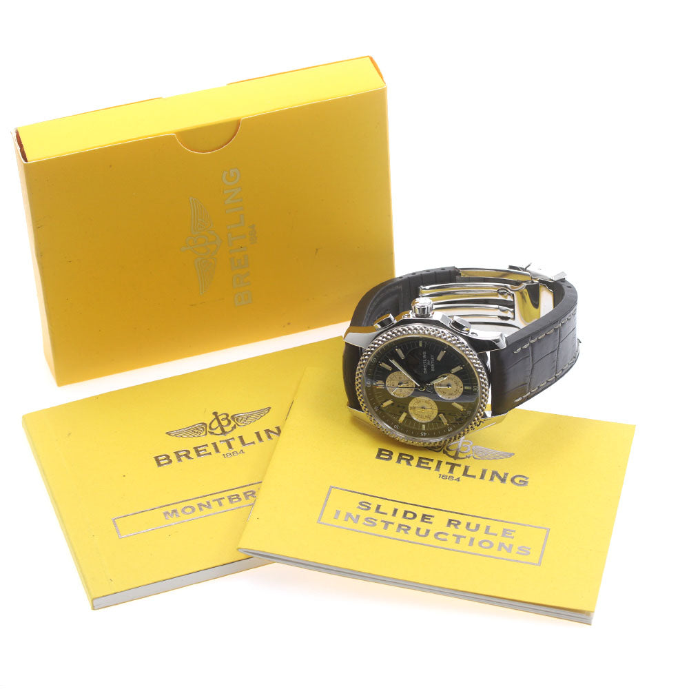 BREITLING Bentley Mark VI Complications 19 P19362 Chronograph Triple calendar Moon phase Navy Dial Automatic Men's Watch_872948