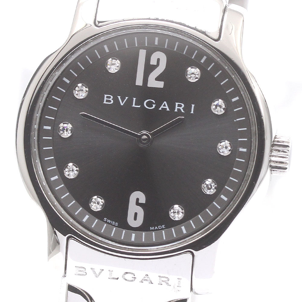 BVLGARI Solo tempo ST29S 10P diamond gray Dial Quartz Ladies Watch_872951