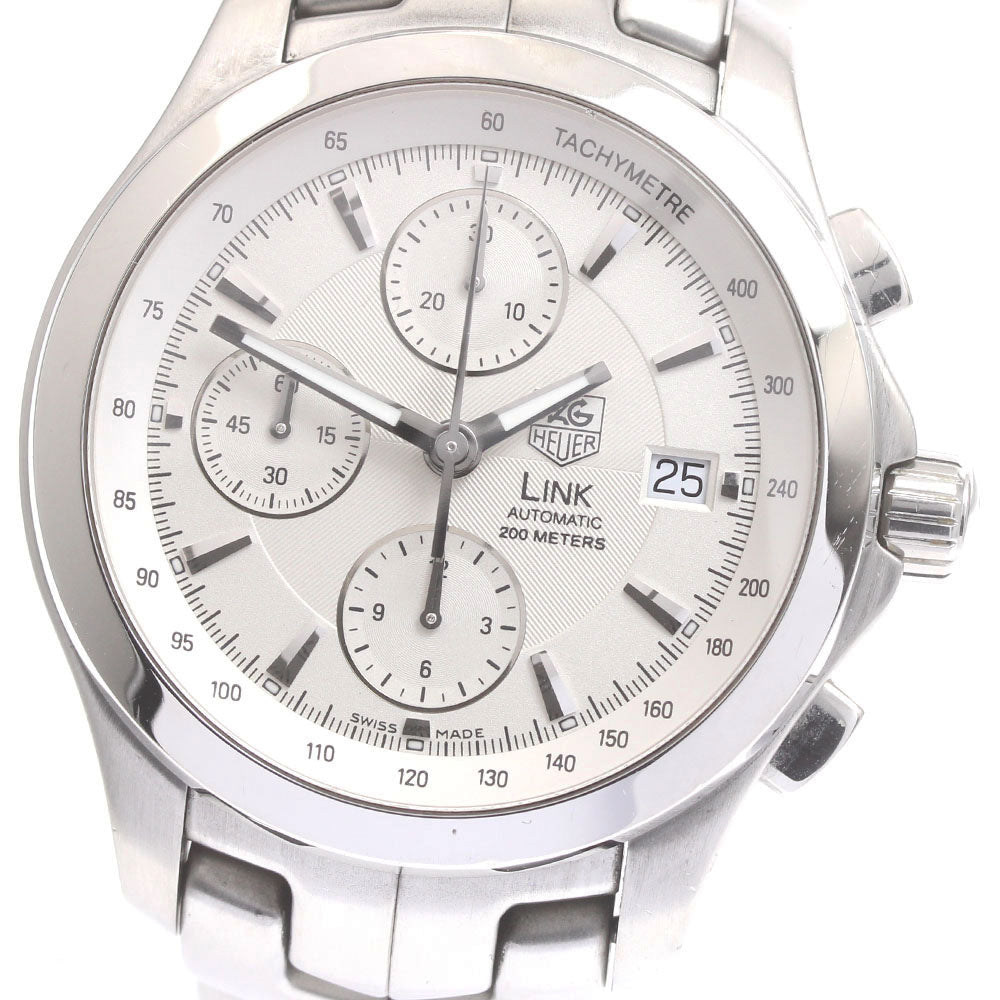 TAG HEUER Link CJF2111 Chronograph Silver Dial Automatic Men's Watch_872957