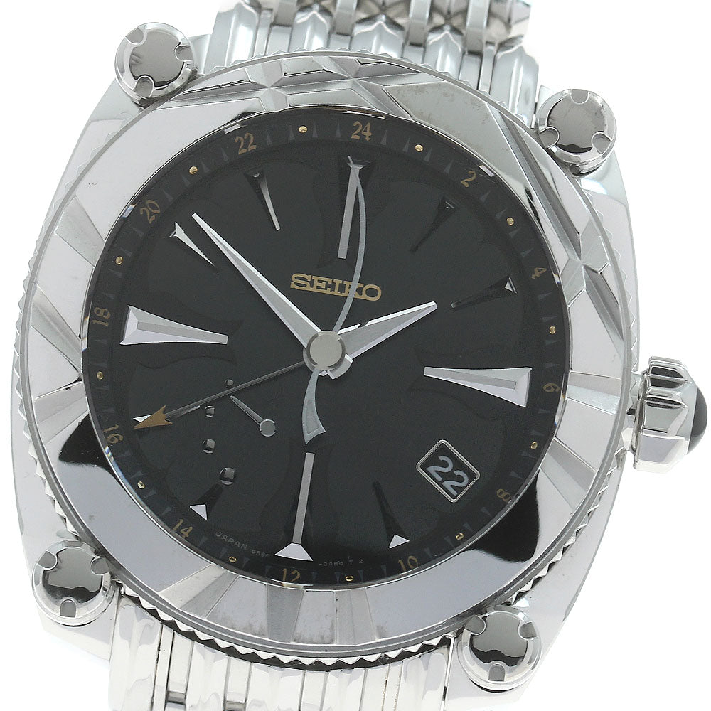 SEIKO Galante SBLA067/5R66-0AW0 GMT Black shell Dial Spring drive Men's_872959