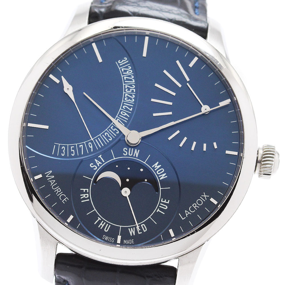 Maurice Lacroix Masterpiece Luna Retrograde MP6528 Day date Navy Dial Automatic Men's Watch_872962
