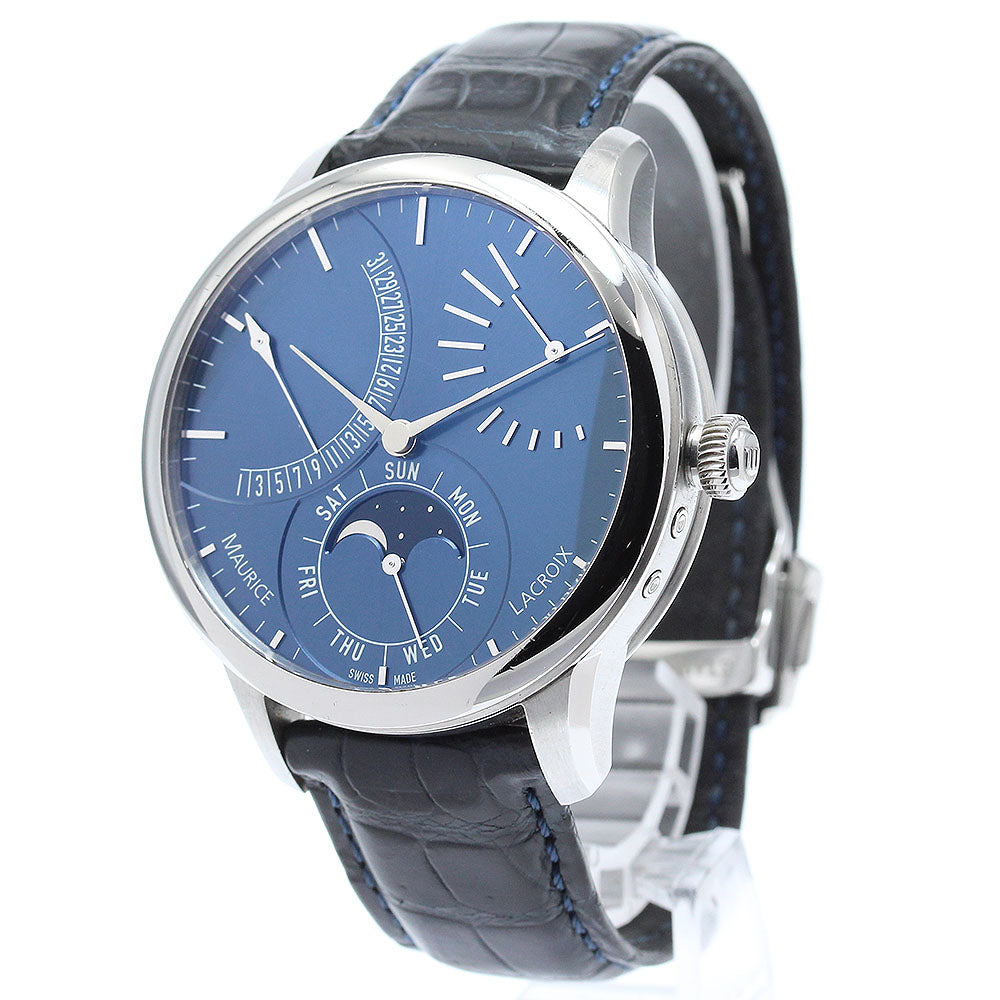 Maurice Lacroix Masterpiece Luna Retrograde MP6528 Day date Navy Dial Automatic Men's Watch_872962