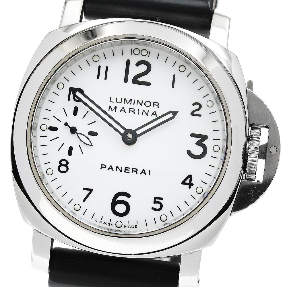 PANERAI Luminor Marina PAM00113 Small seconds white Dial Hand Winding Men's Watch_872963