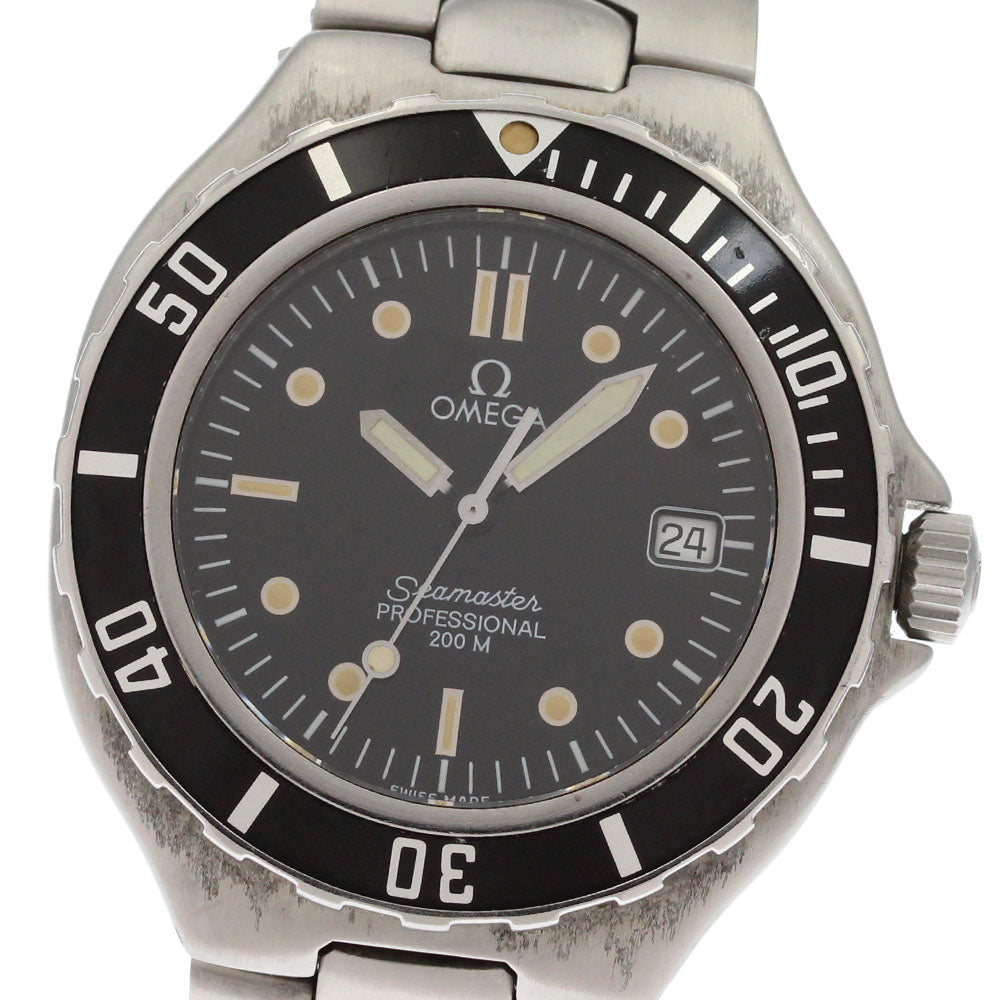 OMEGA Seamaster200m Date black Dial Quartz Men's Watch_873026