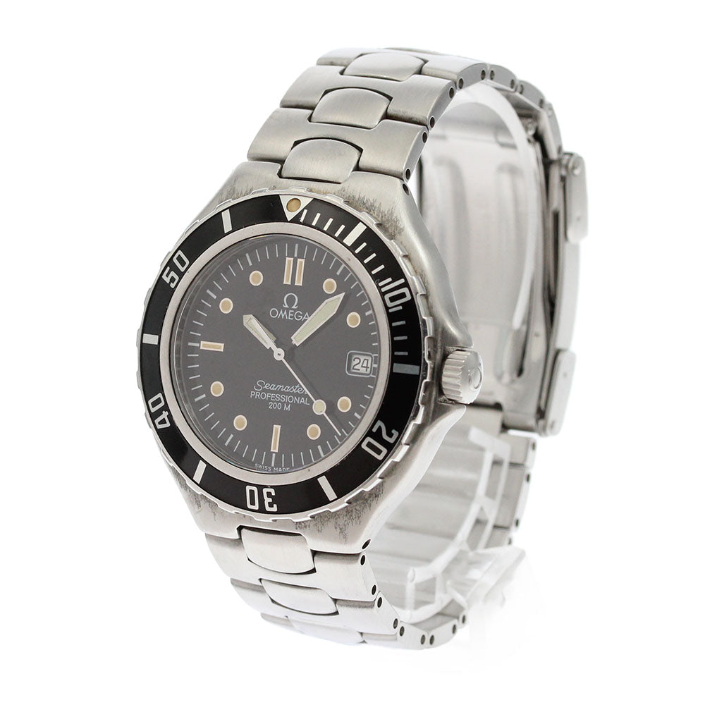 OMEGA Seamaster200m Date black Dial Quartz Men's Watch_873026