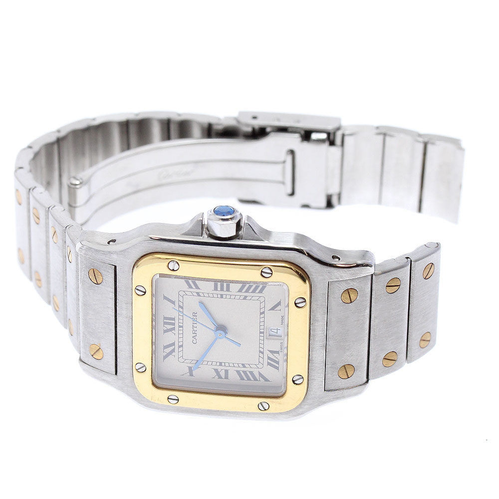 CARTIER Santos GalbeeLM 2 tone W20011C4 Date beige Dial Quartz Men's Watch_873039
