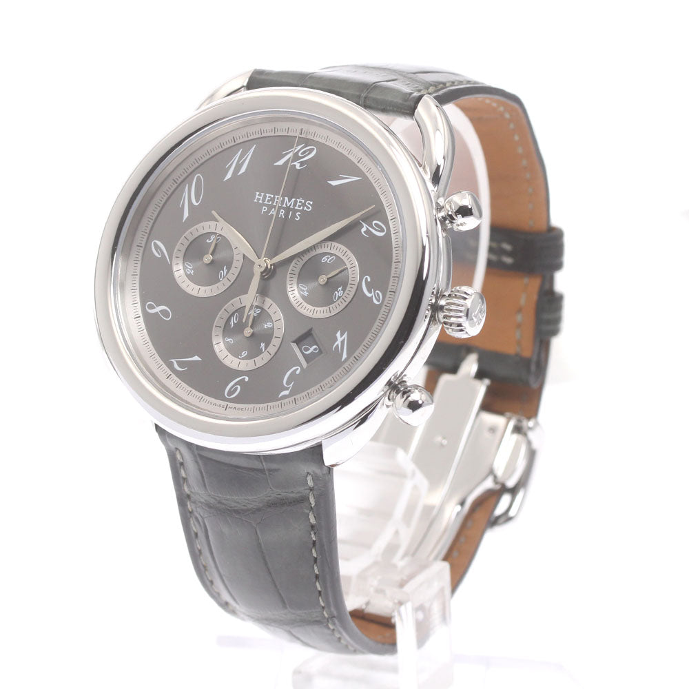 HERMES Arceau AR4.910 Chronograph gray Dial Automatic Men's Watch_873058