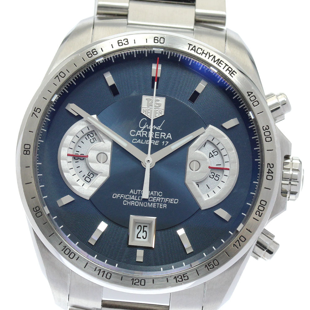 TAG HEUER Grand Carrera CAV511F Chronograph Navy Dial Automatic Men's _873065