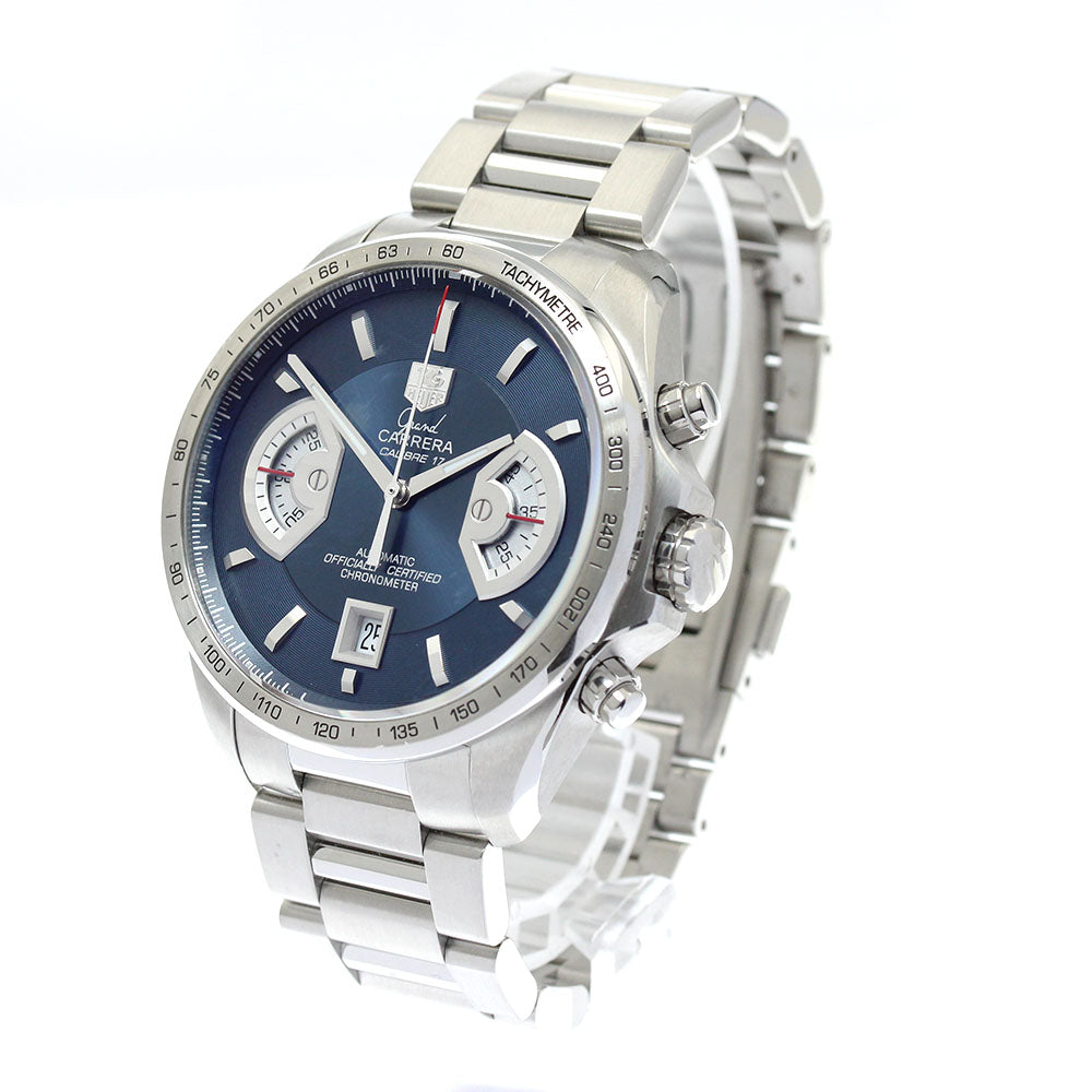 TAG HEUER Grand Carrera CAV511F Chronograph Navy Dial Automatic Men's _873065