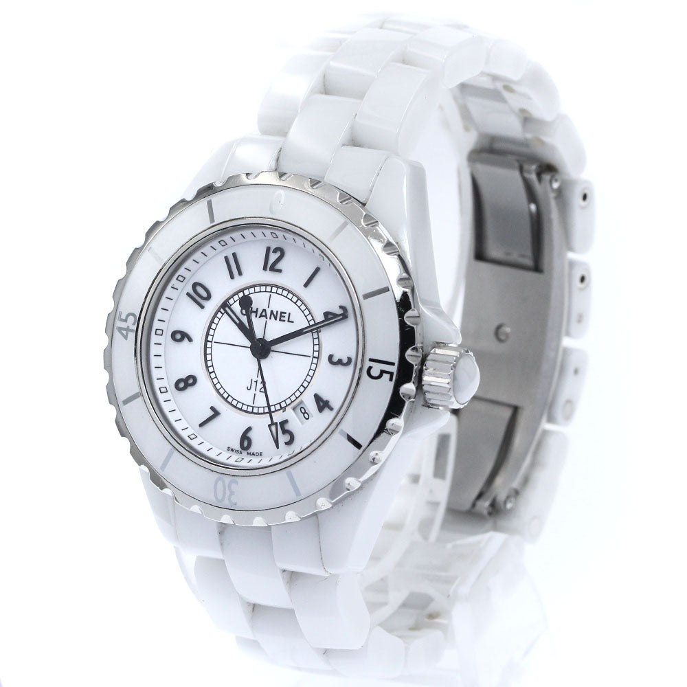 CHANEL J12 33mm H0968 White Ceramic white Dial Quartz Ladies Watch_873093