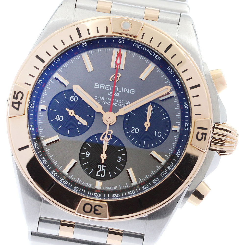 BREITLING Chronomat UB0134 Chronograph Date gray Dial Automatic Men's_873096