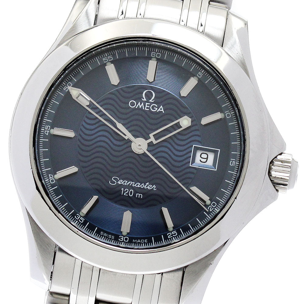OMEGA Seamaster120 2511.81 Date Navy Dial Quartz Men's Watch_873118