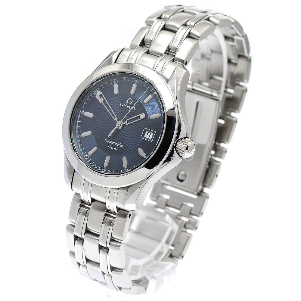 OMEGA Seamaster120 2511.81 Date Navy Dial Quartz Men's Watch_873118