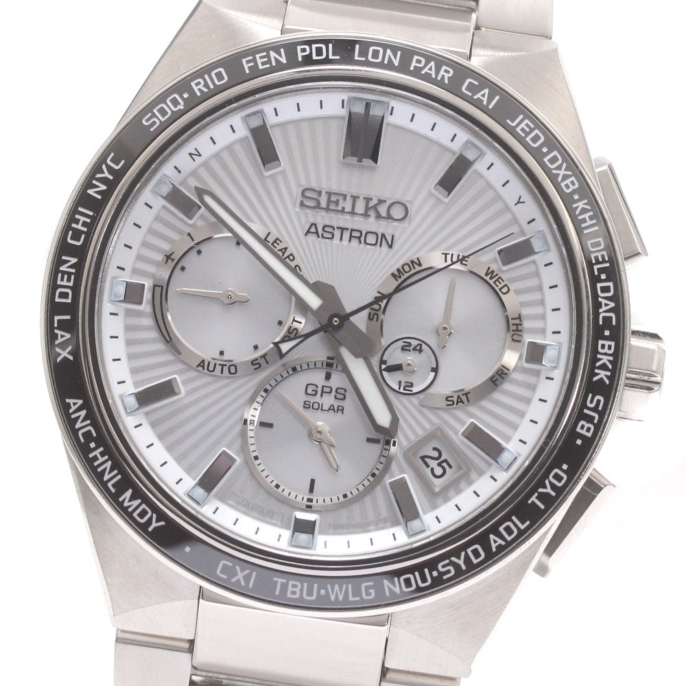 SEIKO Astron SBXC117/5X53-0BV0 GPS Silver Dial Solar Powered Radio Men's_873143