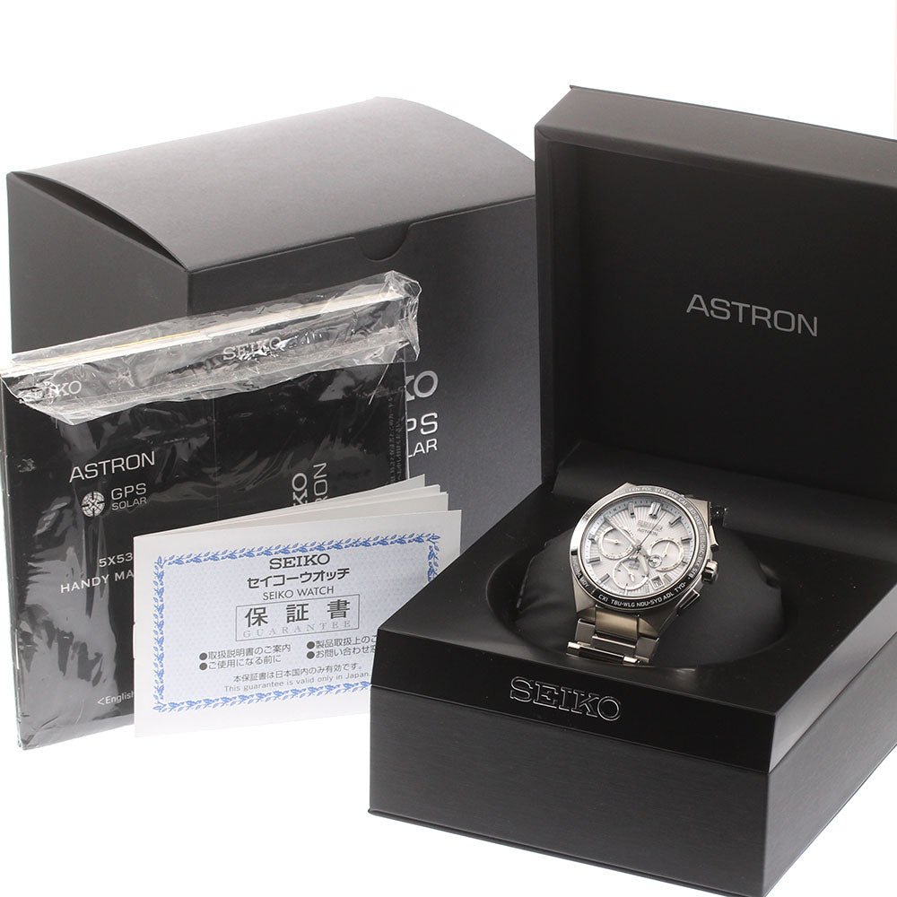 SEIKO Astron SBXC117/5X53-0BV0 GPS Silver Dial Solar Powered Radio Men's_873143