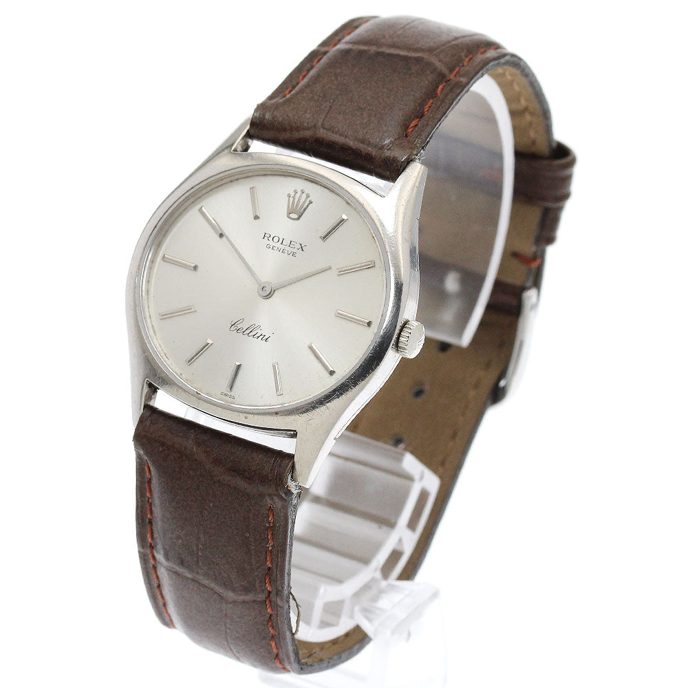 ROLEX Cellini 3806 K18WG cal.1600 Silver Dial Hand Winding Men's Watch_873166