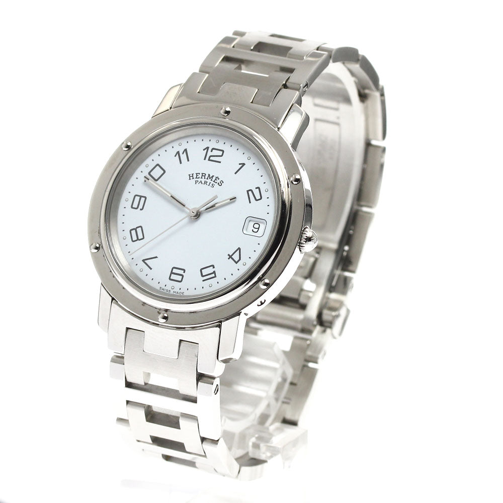 HERMES Clipper CL6.710 Date white Dial Quartz Men's Watch_873208