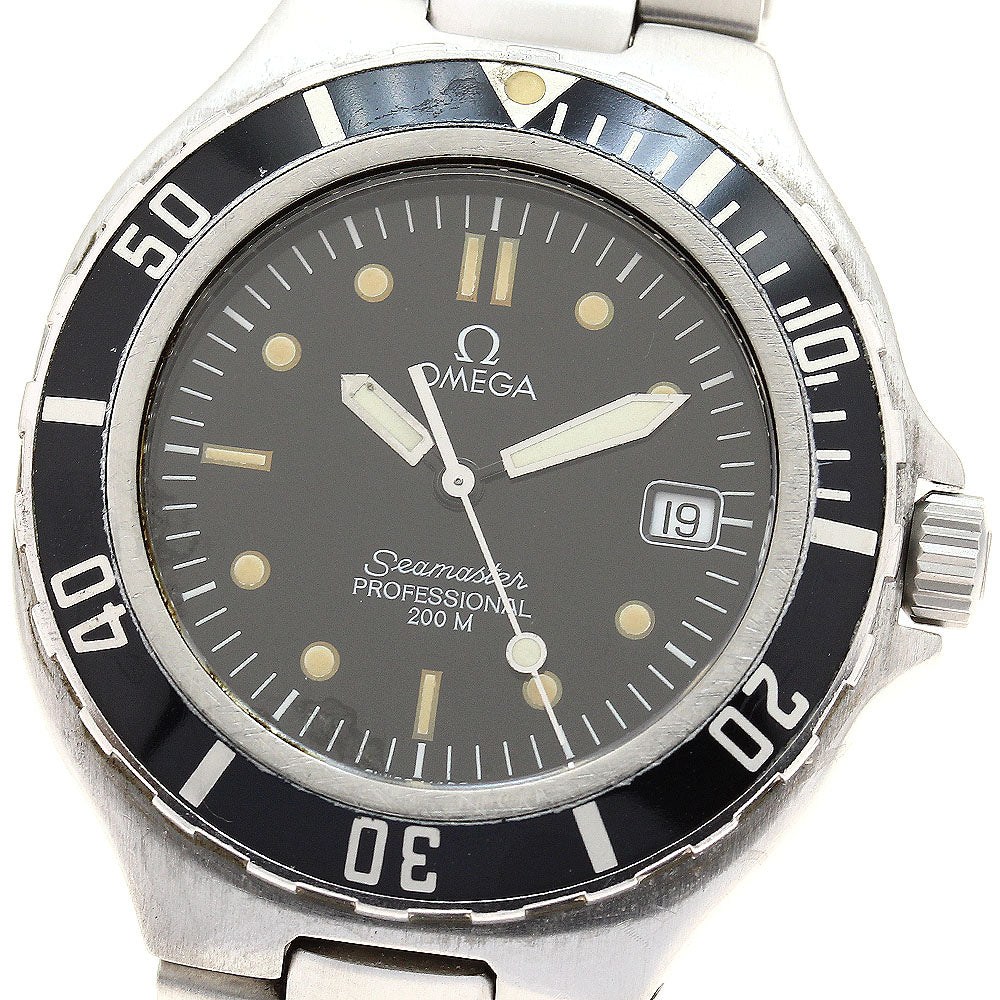 OMEGA Seamaster200m Date black Dial Quartz Men's Watch_873242