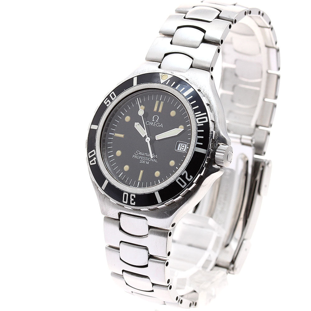 OMEGA Seamaster200m Date black Dial Quartz Men's Watch_873242