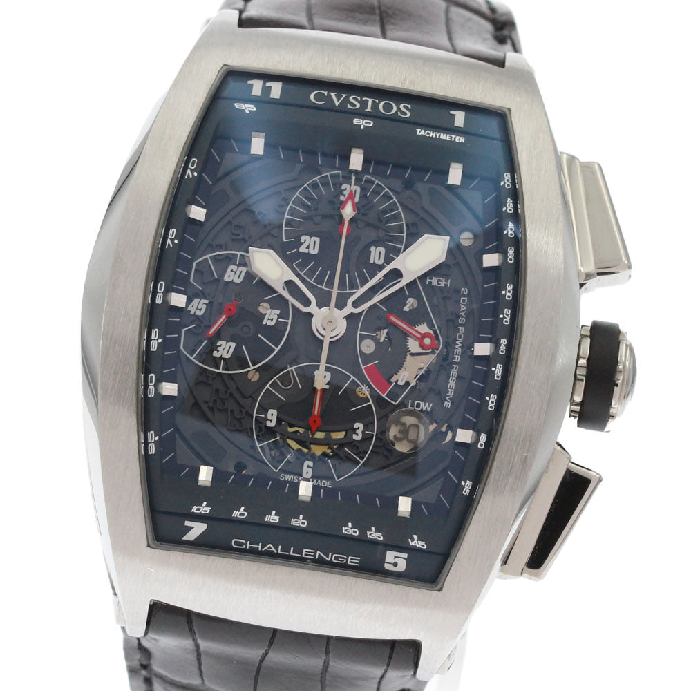 CVSTOS Challenge Chrono 2 Carbon CVT-CHR2-CARBON-GREYST Chronograph power reserve skeleton Dial Automatic Men's Watch_873274