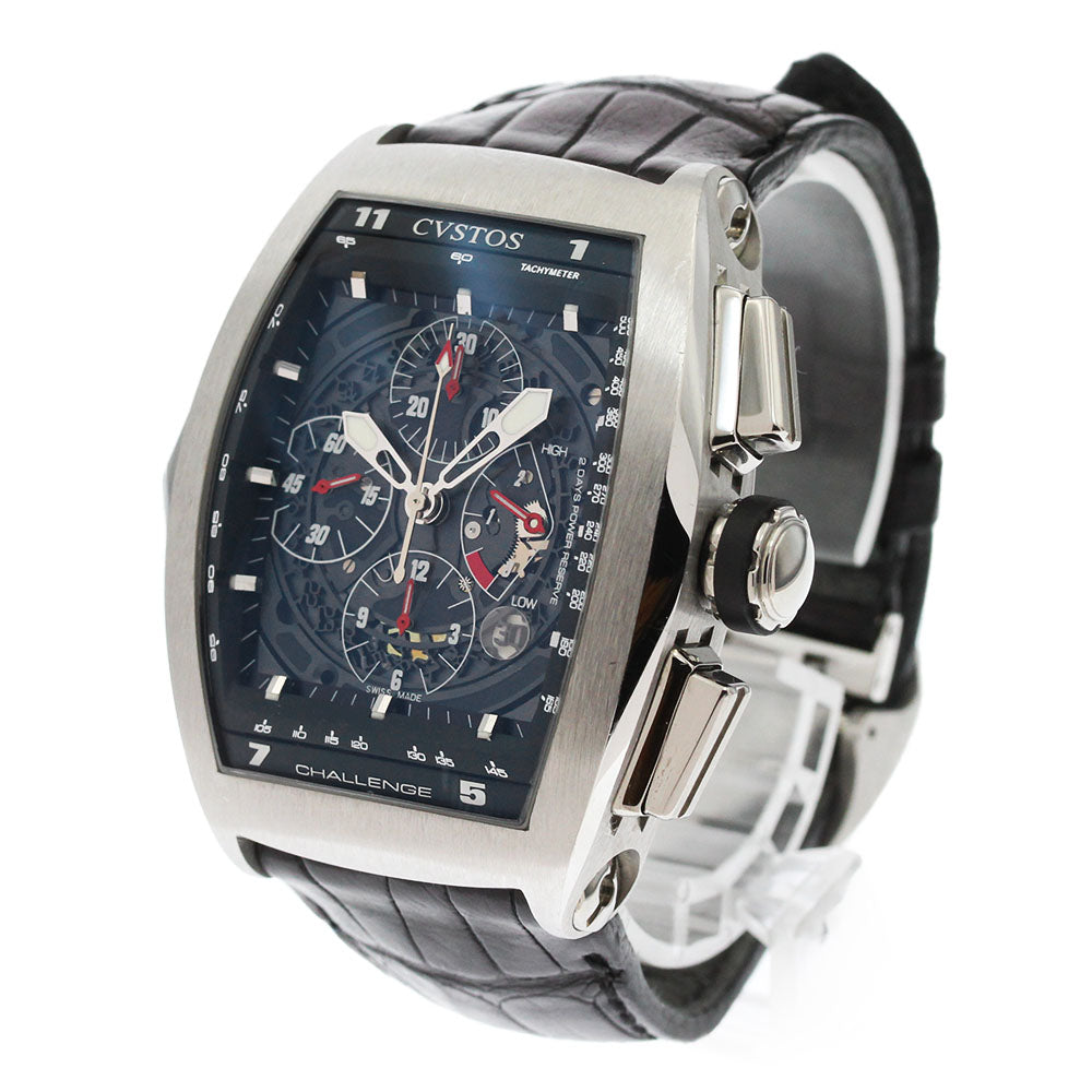 CVSTOS Challenge Chrono 2 Carbon CVT-CHR2-CARBON-GREYST Chronograph power reserve skeleton Dial Automatic Men's Watch_873274