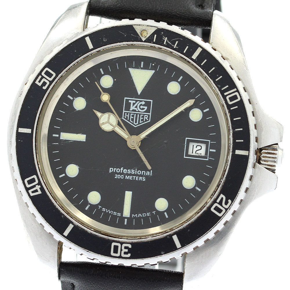 TAG HEUER Professional 1000 Series 980.006N Date black Dial Quartz Men's_873280