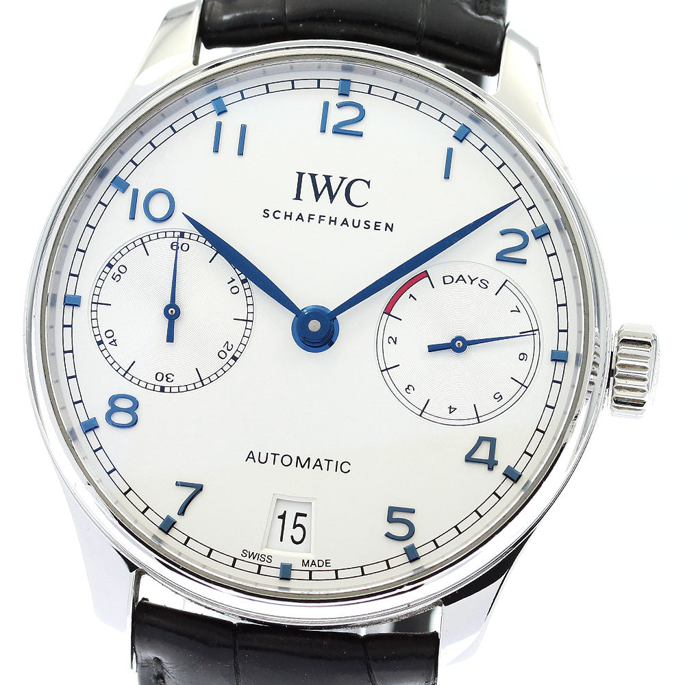 IWC SCHAFFHAUSEN Portugese IW500705 7 Days Silver Dial Automatic Men's Watch_873281