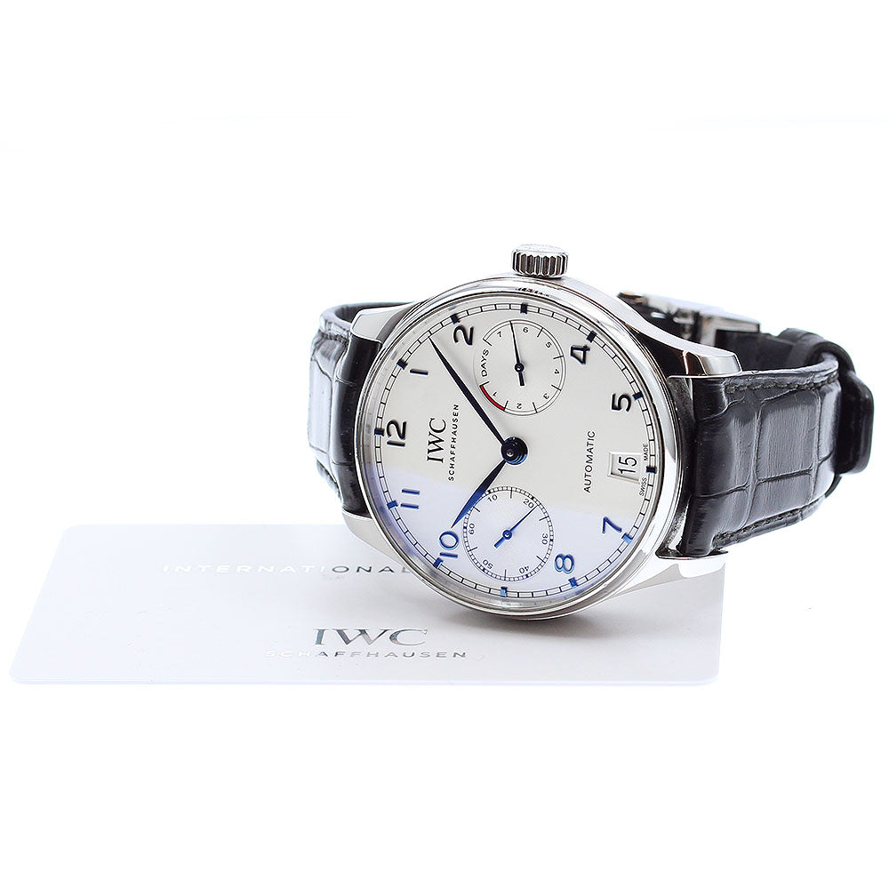 IWC SCHAFFHAUSEN Portugese IW500705 7 Days Silver Dial Automatic Men's Watch_873281
