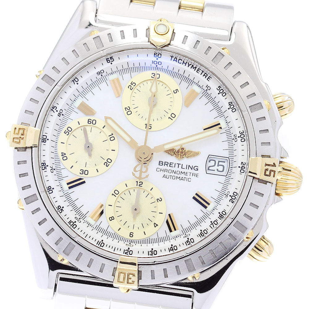 BREITLING Chronomat Bikoro B13352 Date White Shell Dial Automatic Men's _873285