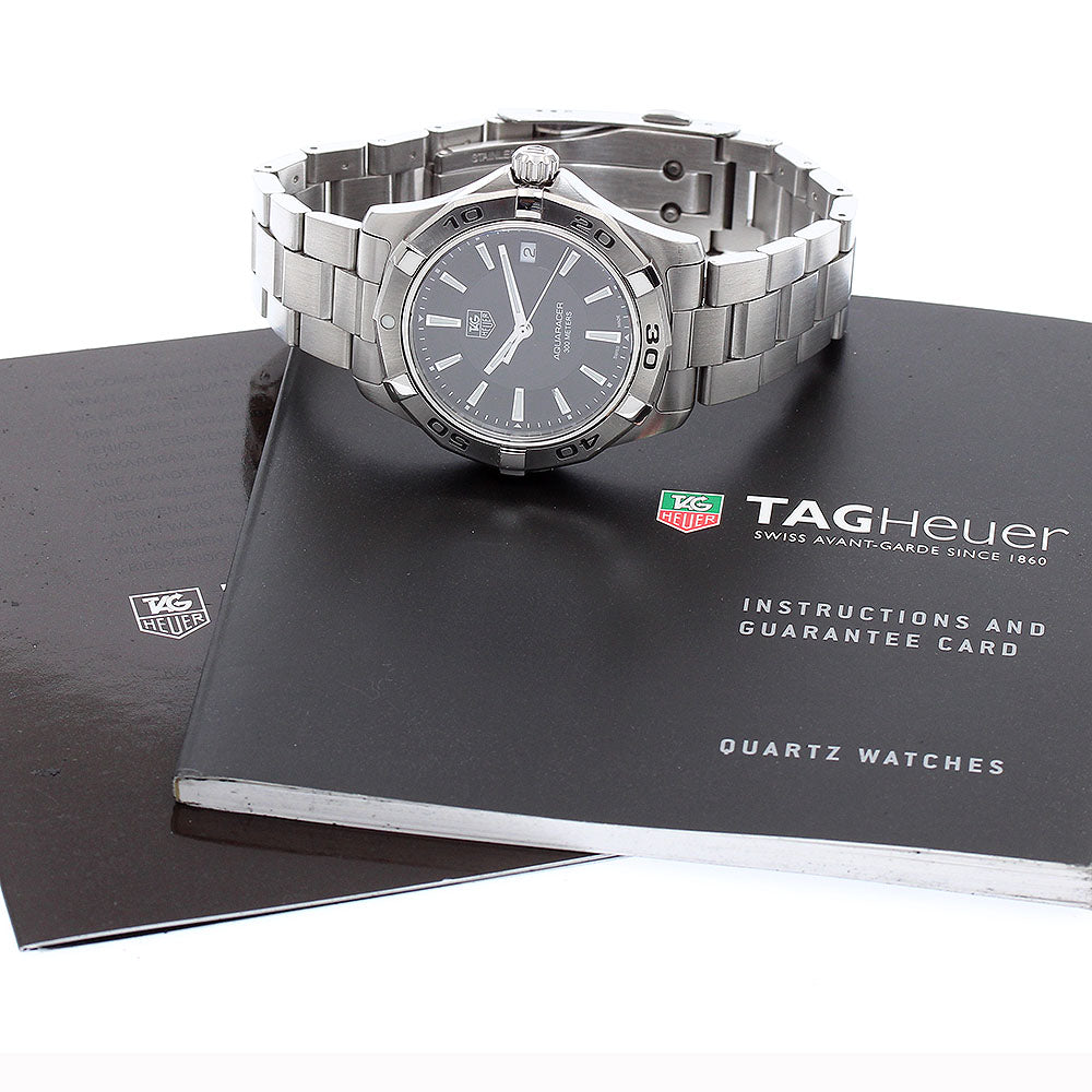 TAG HEUER Aqua racer WAP1110 Date black Dial Quartz Men's Watch_873287