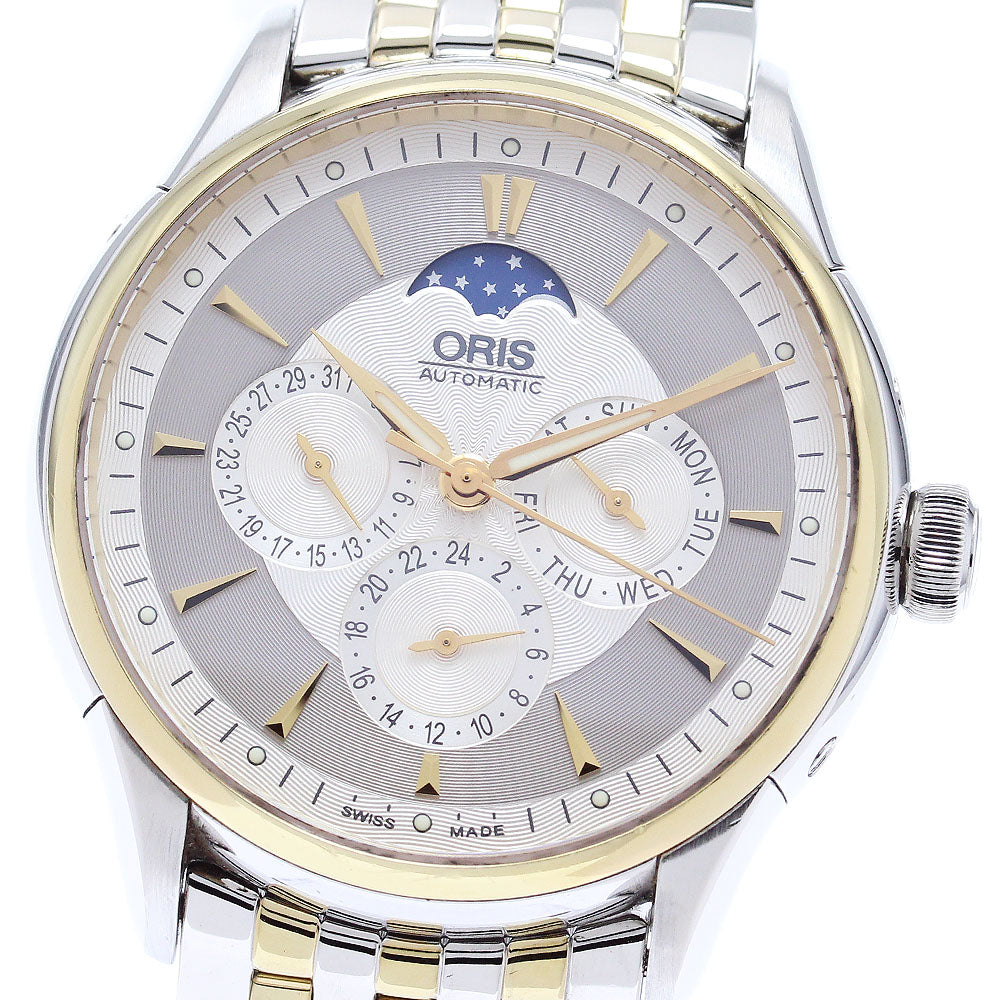 ORIS Artelier Complication 7592 Moon phase Silver Dial Automatic Men's_873341