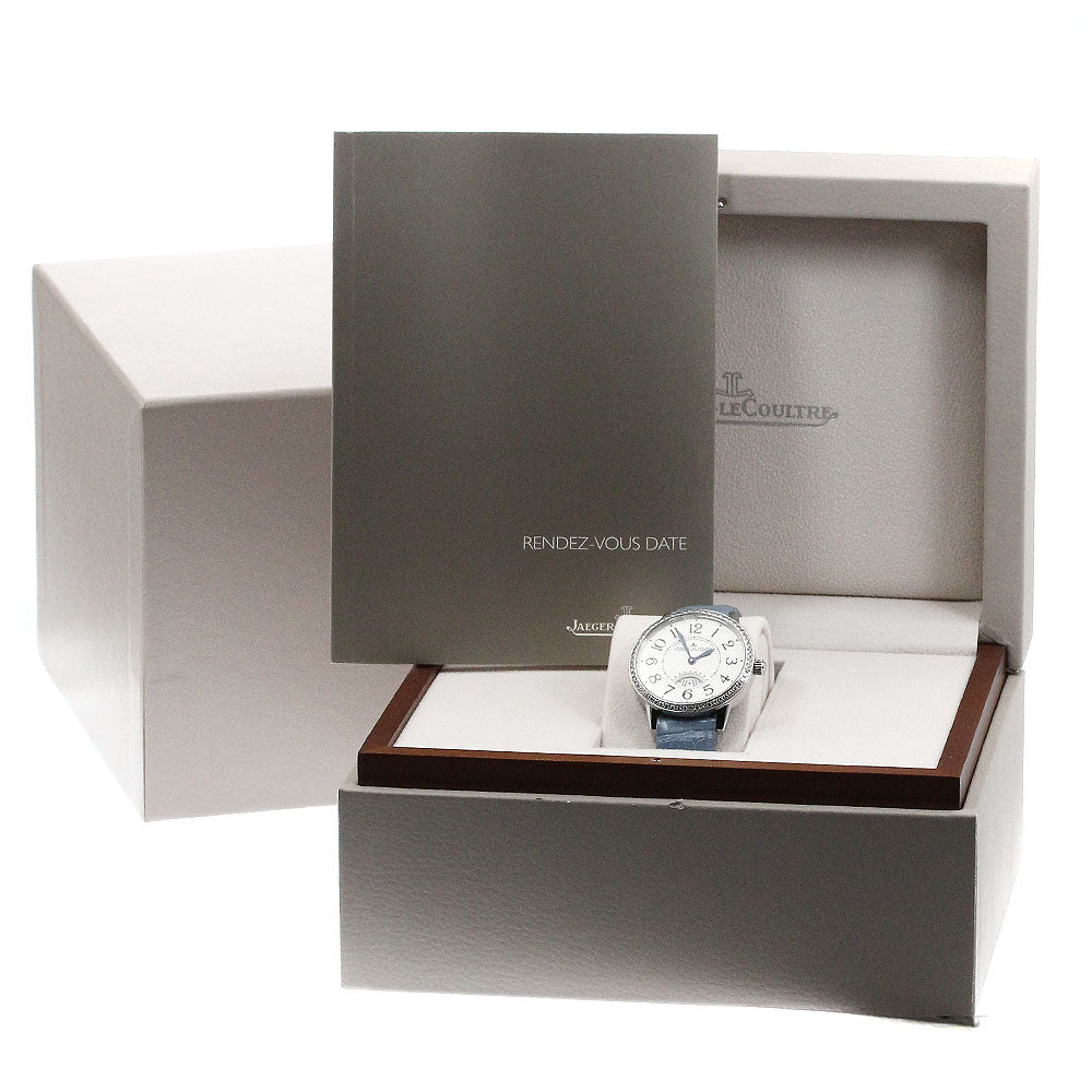 JAEGER-LECOULTRE rendezvous Q3478421 date diamond bezel Silver Dial Quartz Ladies Watch_873951