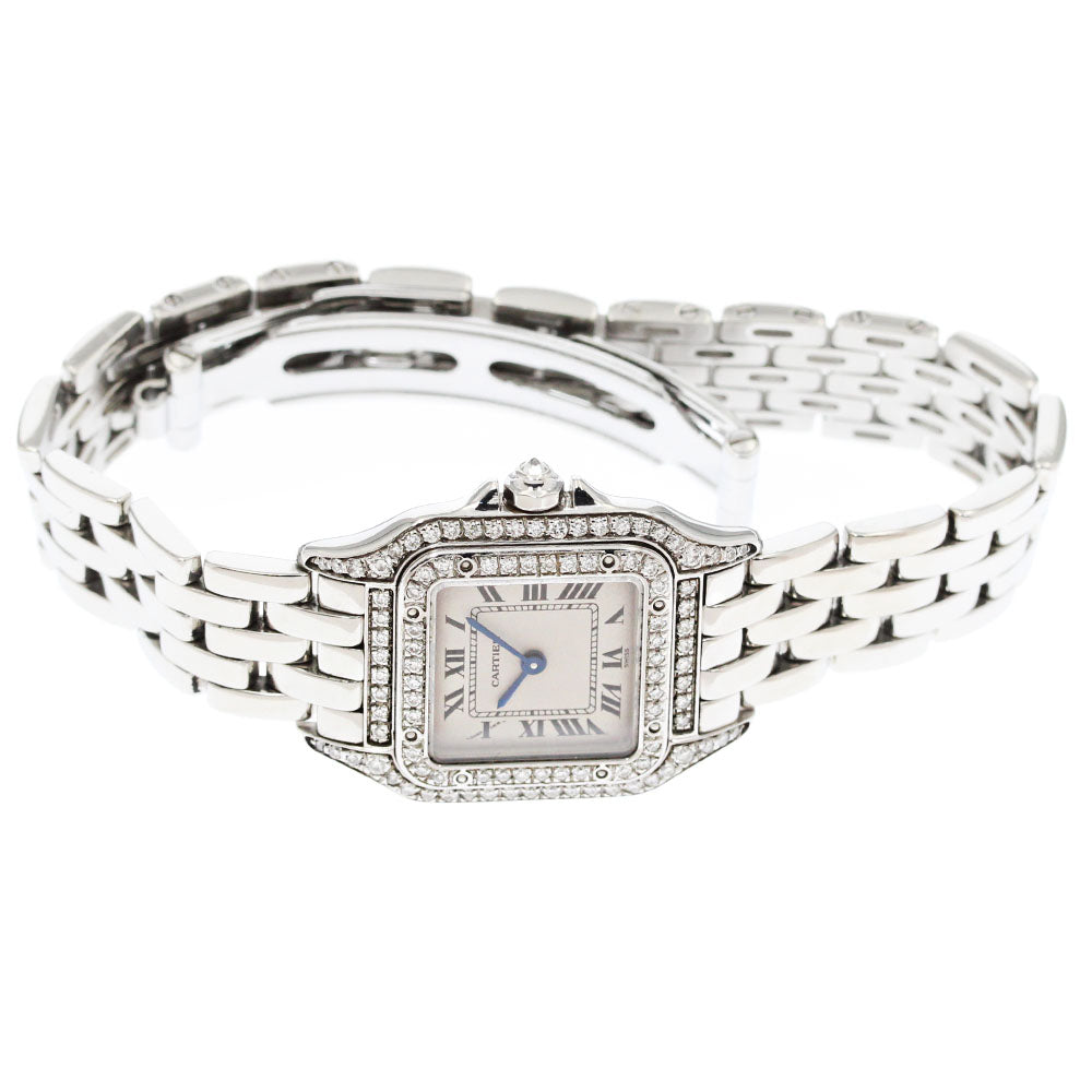 CARTIER PANTHERESM W25033P5 After diamond bezel beige Dial Quartz Ladies Watch_873962