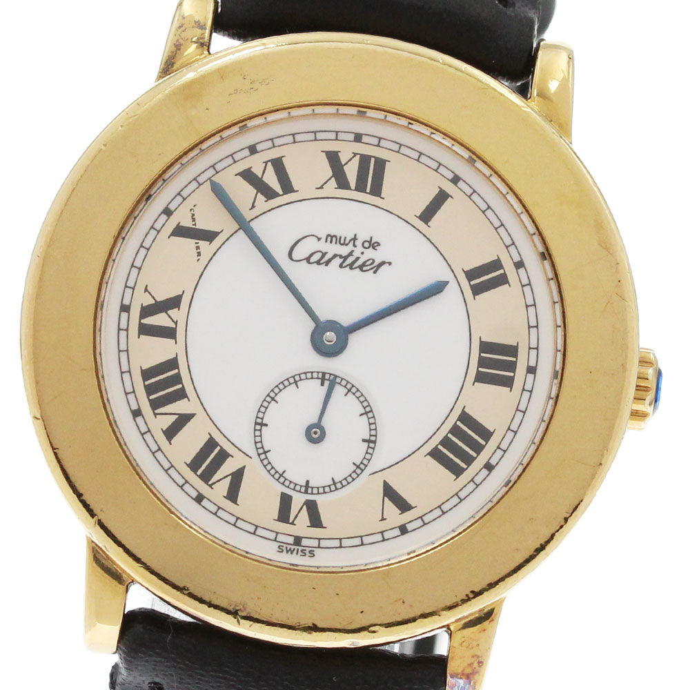 CARTIER Must Rondo White / beige Dial Quartz Ladies Watch_873979