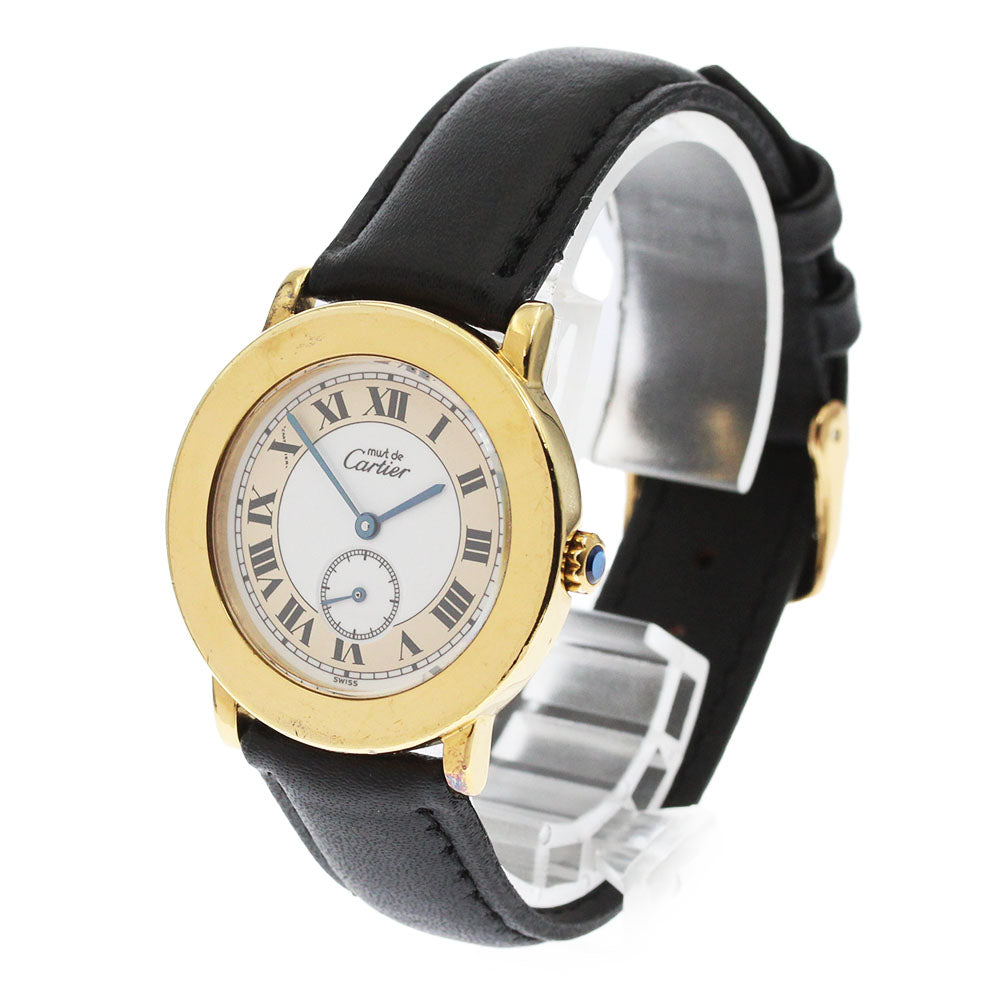 CARTIER Must Rondo White / beige Dial Quartz Ladies Watch_873979