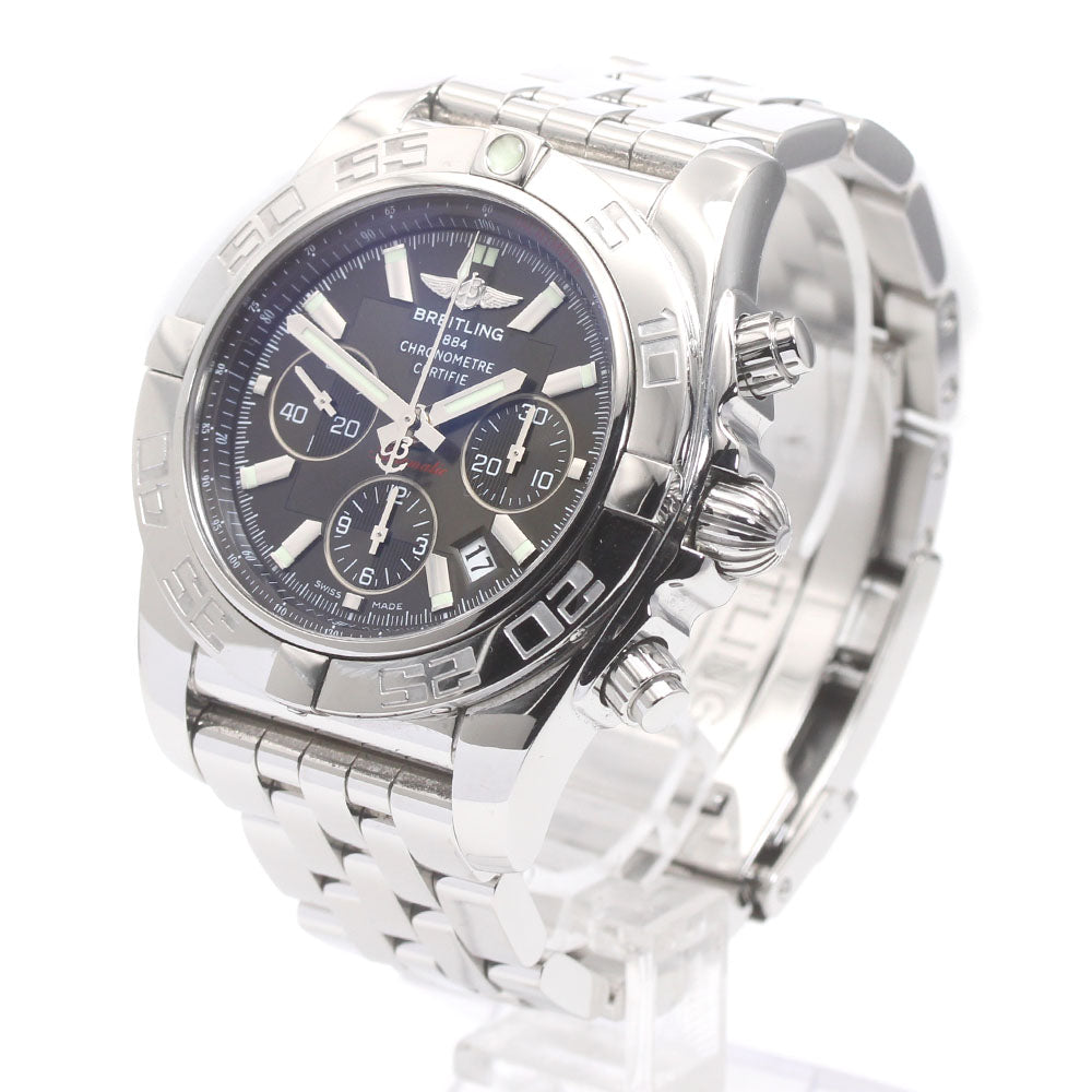 BREITLING Chronomat 44 AB0110 Chronograph black Dial Automatic Men's_873993