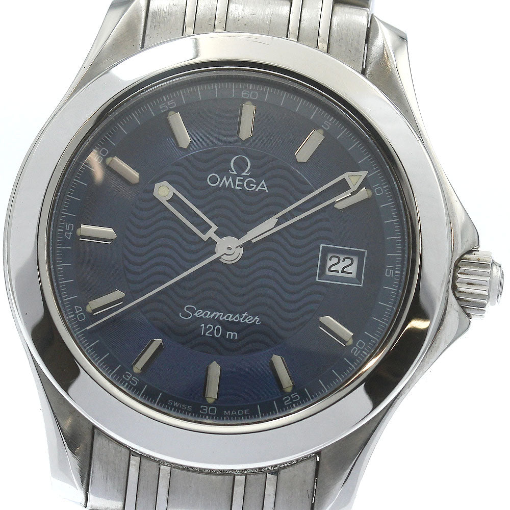 OMEGA Seamaster120 2511.81 Date Navy Dial Quartz Men's Watch_874017