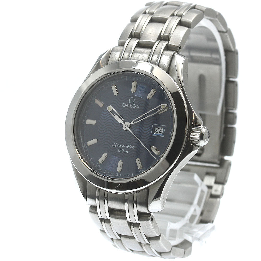 OMEGA Seamaster120 2511.81 Date Navy Dial Quartz Men's Watch_874017