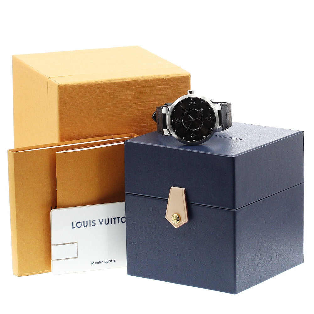 LOUIS VUITTON Tambour Slim Monogram QA005 Brown Dial Quartz Men's Watch_874024