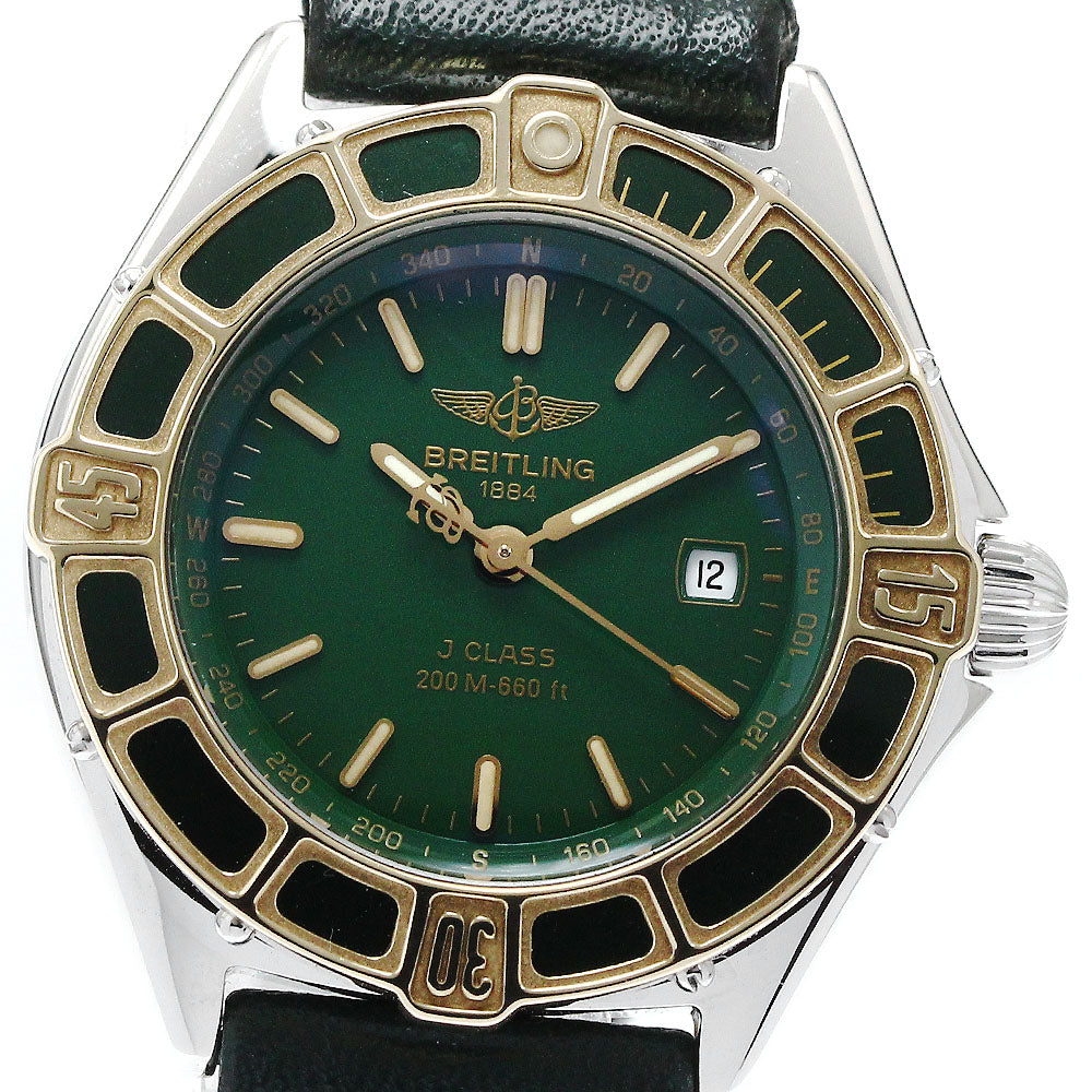 BREITLING Lady J D52065 Date YG bezel green Dial Quartz Ladies Watch_874033