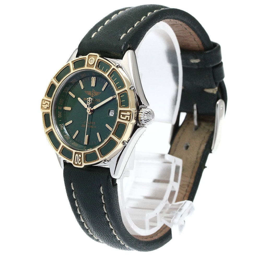 BREITLING Lady J D52065 Date YG bezel green Dial Quartz Ladies Watch_874033