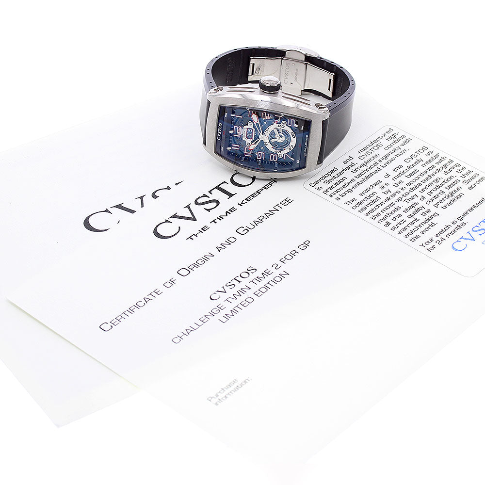 CVSTOS Challenge twin time CVT-TW-T2 ST black Dial Automatic Men's Watch_874036
