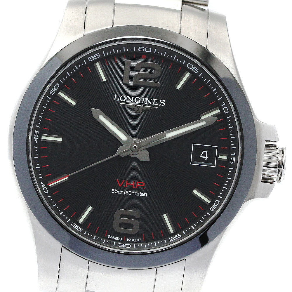 LONGINES Conquest VHP L3.719.4 Date black Dial Quartz Men's Watch_874038
