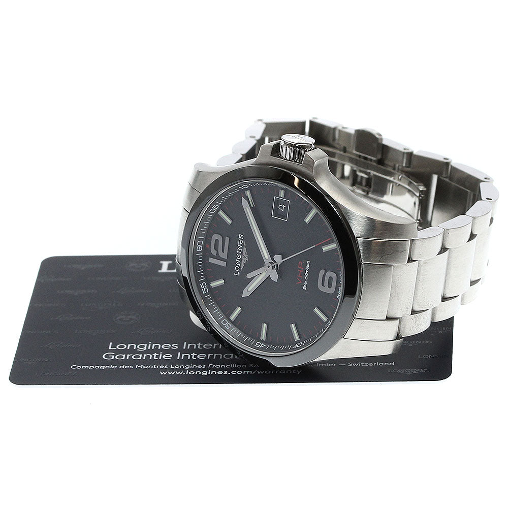 LONGINES Conquest VHP L3.719.4 Date black Dial Quartz Men's Watch_874038