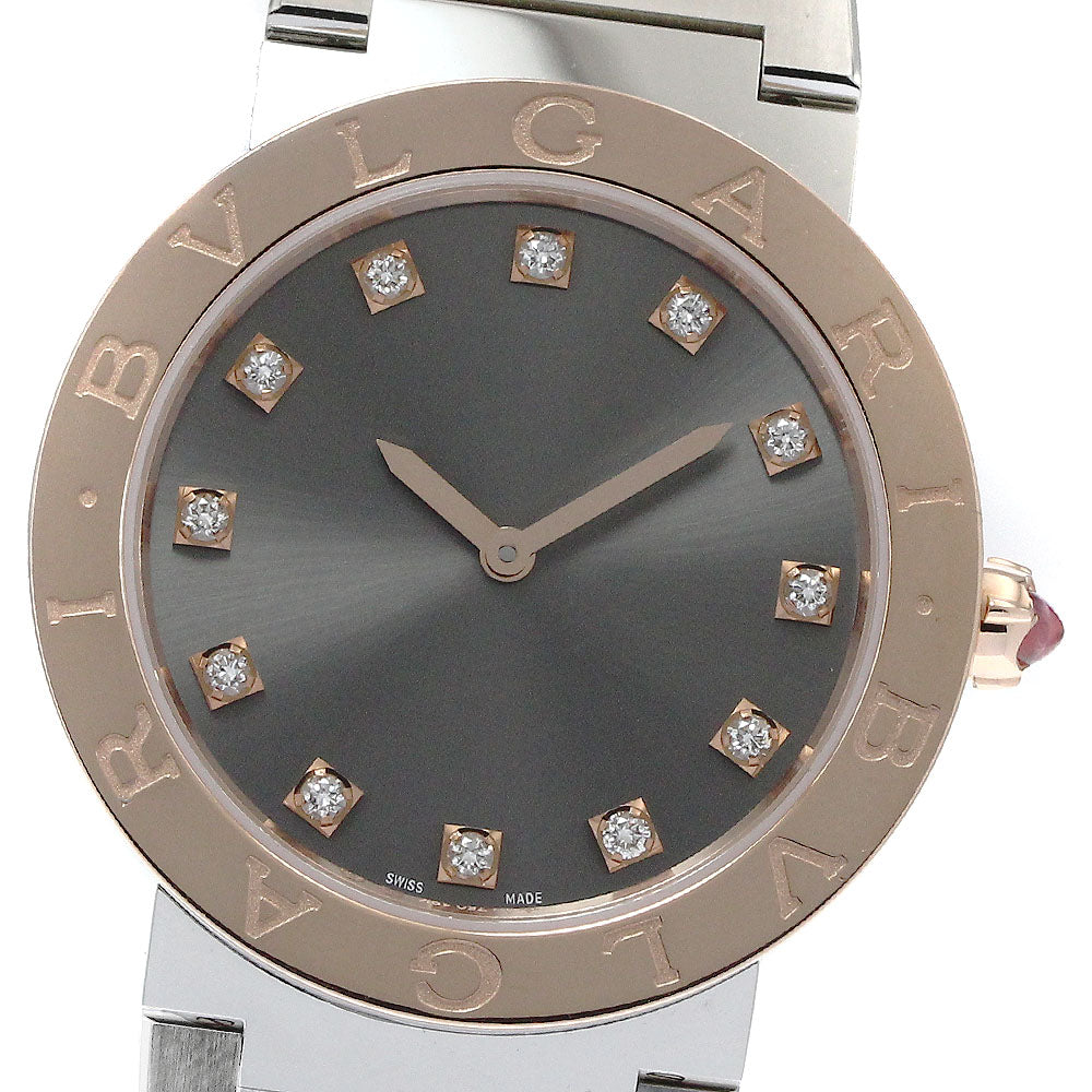 BVLGARI BVLGARIBVLGARI BBP33SG/103757 PG2 tone 12P diamond Quartz Ladies_874039
