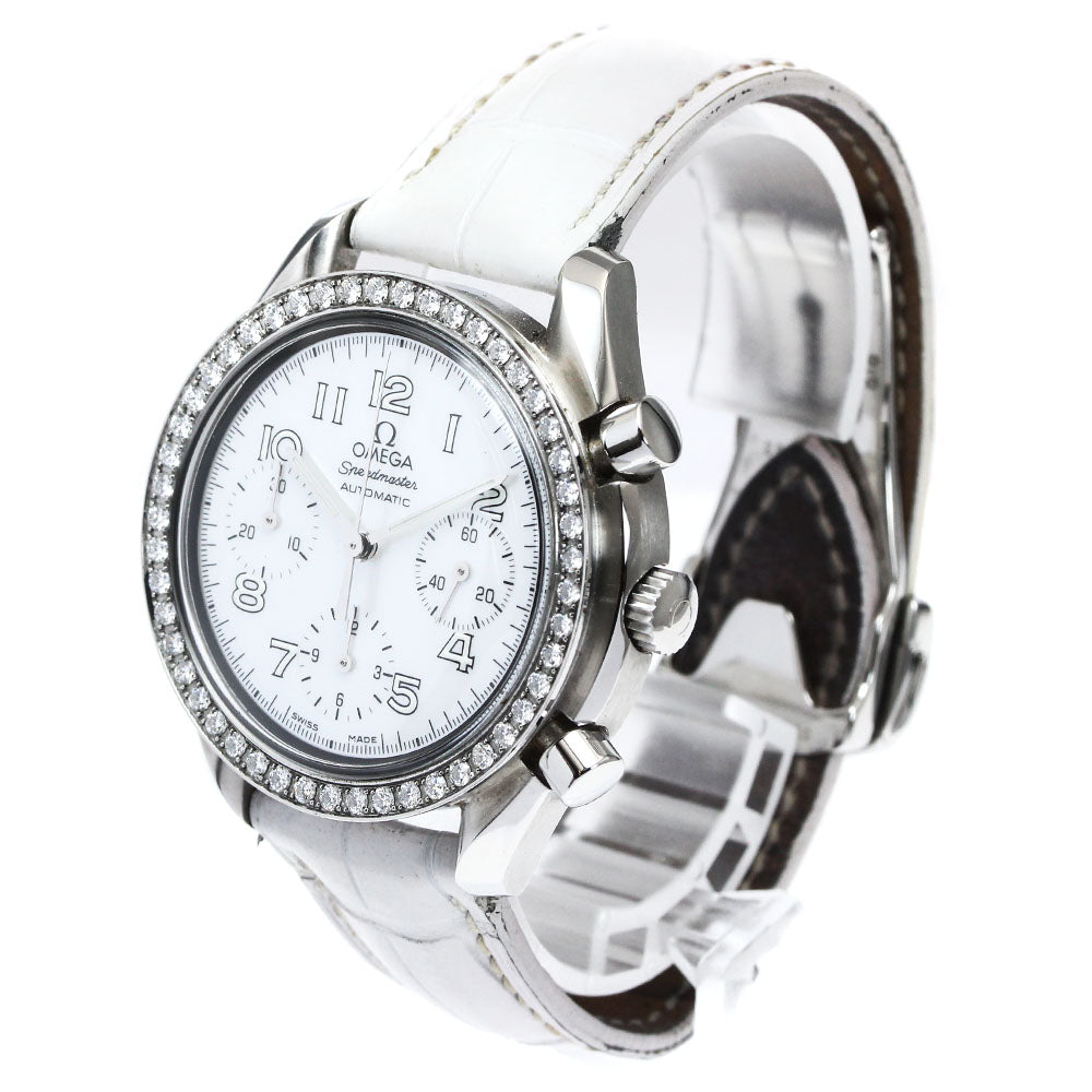 OMEGA Speedmaster 3815.70.36 Diamond Bezel White shell Dial Automatic Men's Watch_874042