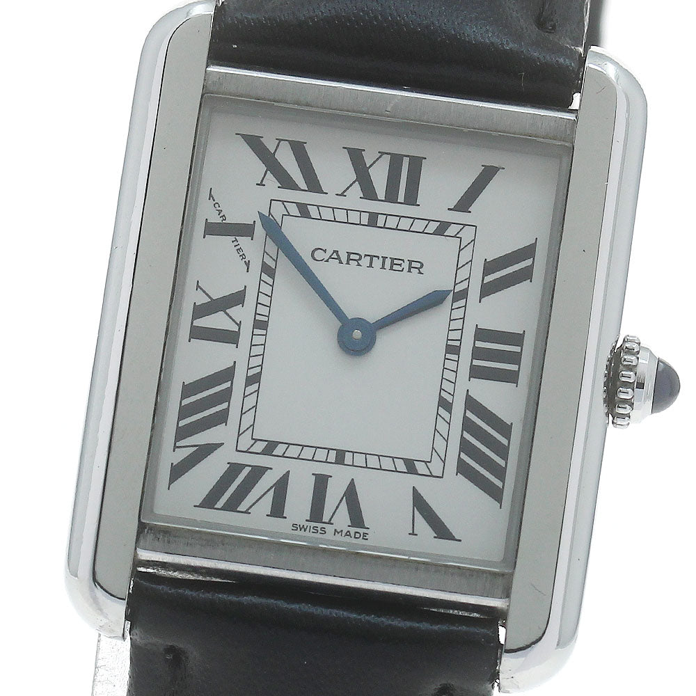 CARTIER Tank solo SM W5200005 Silver Dial Quartz Ladies Watch_874044