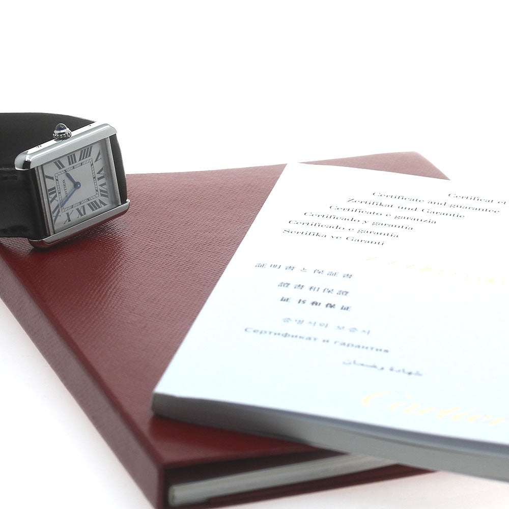 CARTIER Tank solo SM W5200005 Silver Dial Quartz Ladies Watch_874044