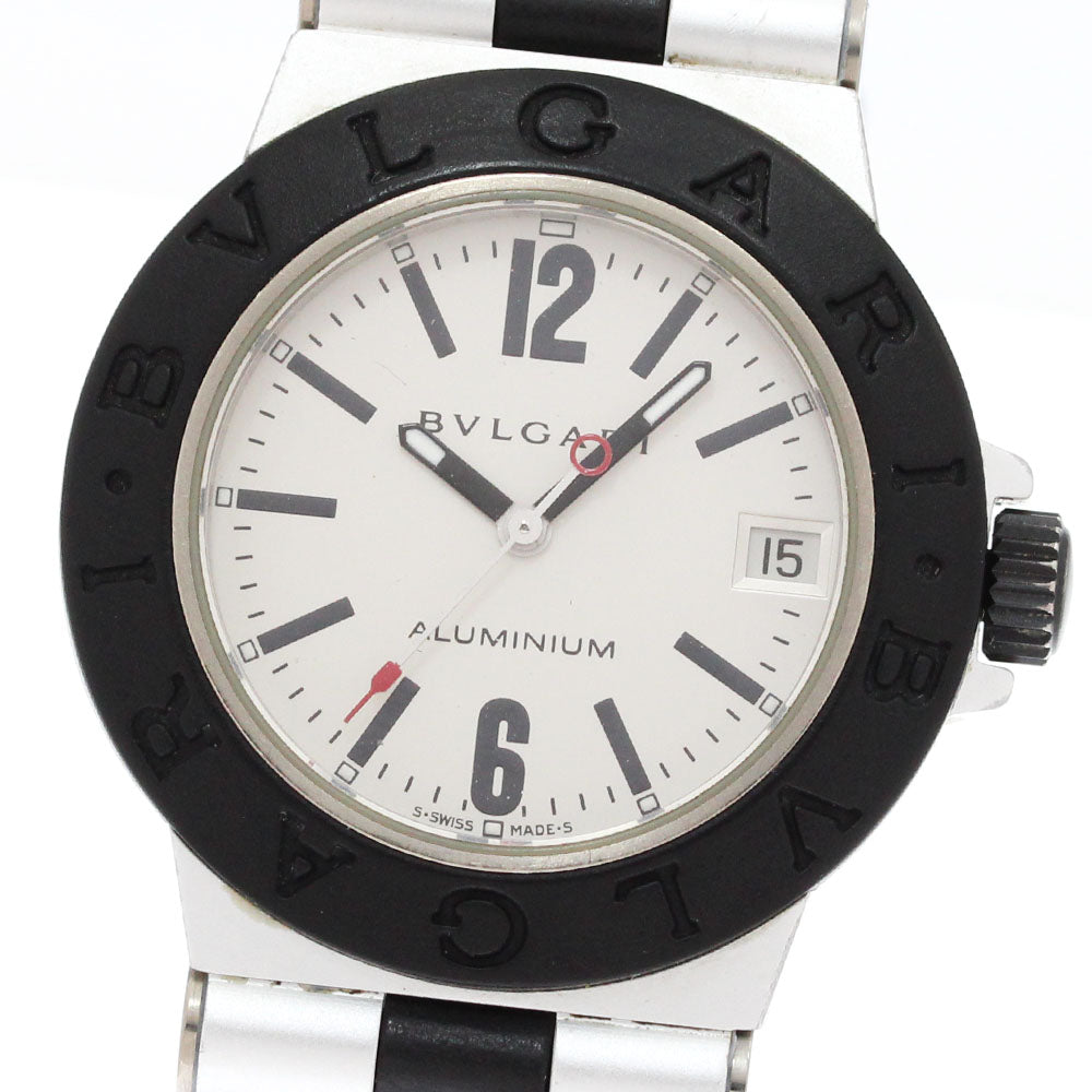 BVLGARI aluminum AL32TA Date Silver Dial Quartz Boy's Watch_874054