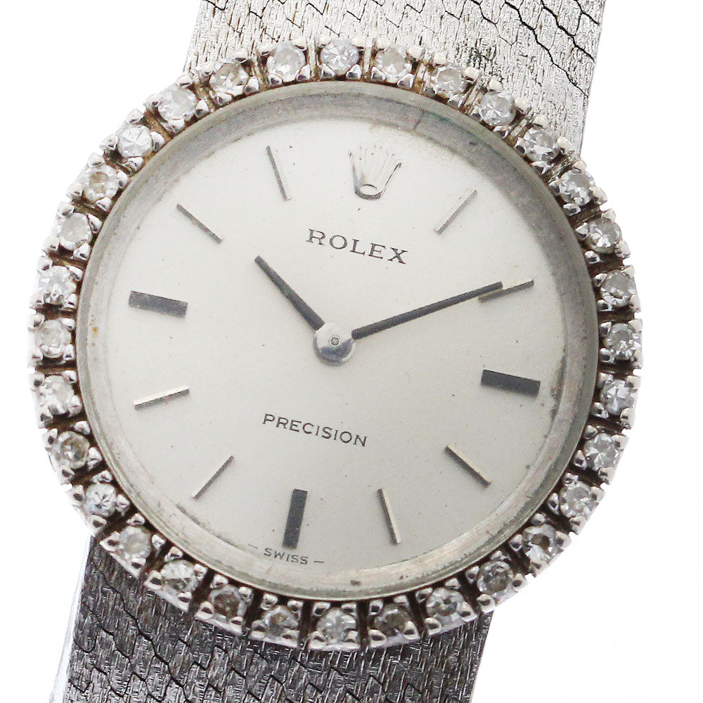 ROLEX Precision 2649.489 Diamond bezel cal.1400 Silver Dial Hand Winding Ladies Watch_874069